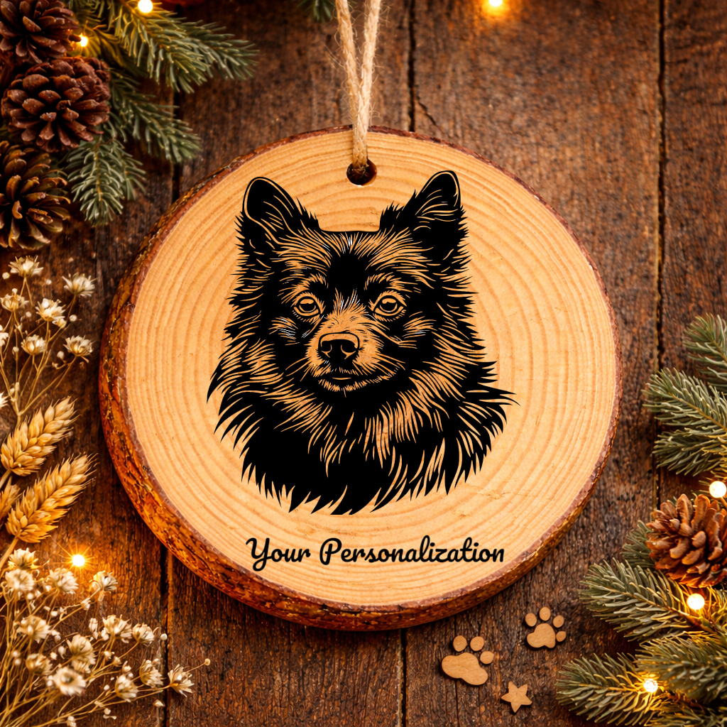Schipperke Dog Ornament – Rustic Wooden Keepsake