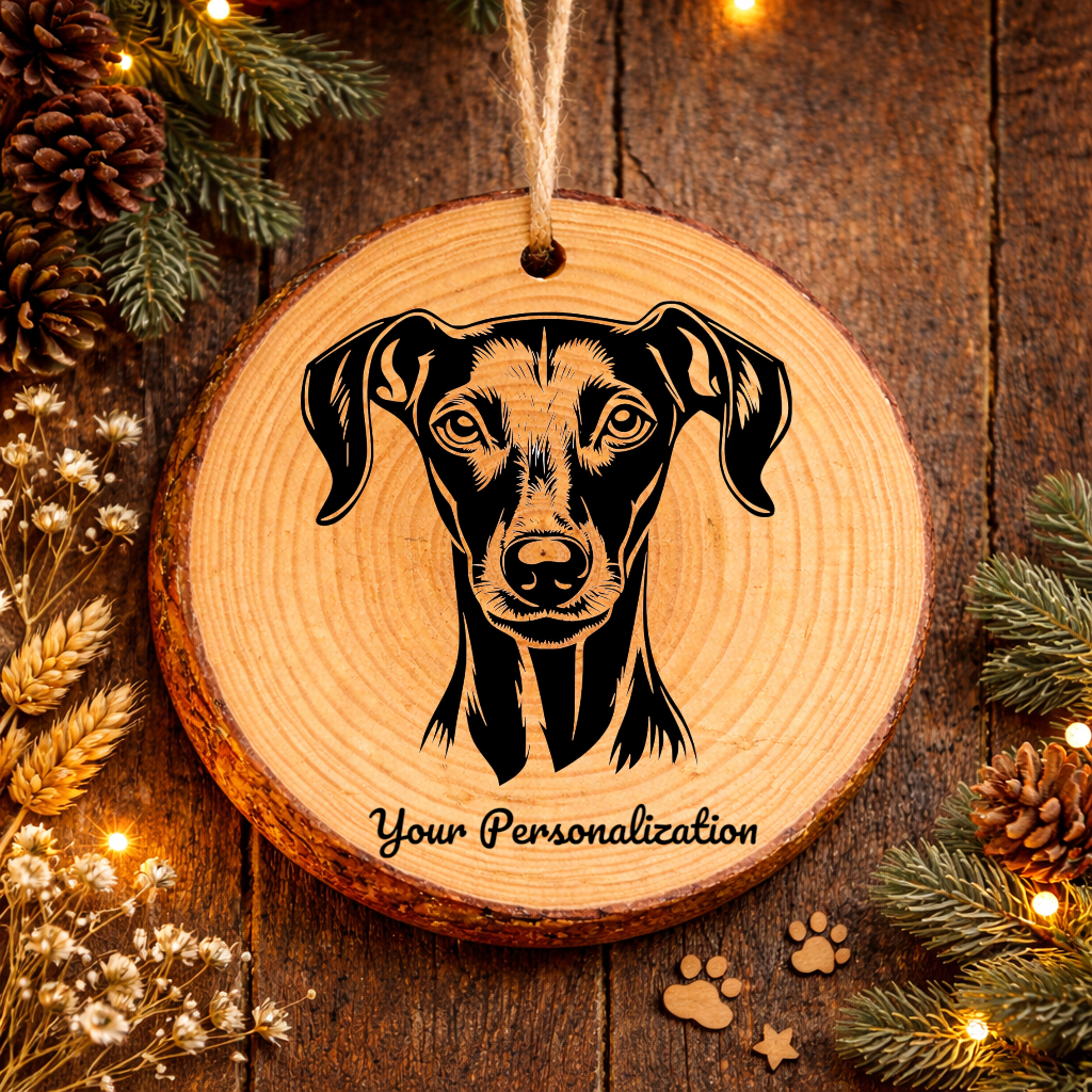 Sloughi Dog Ornament – Rustic Wooden Keepsake