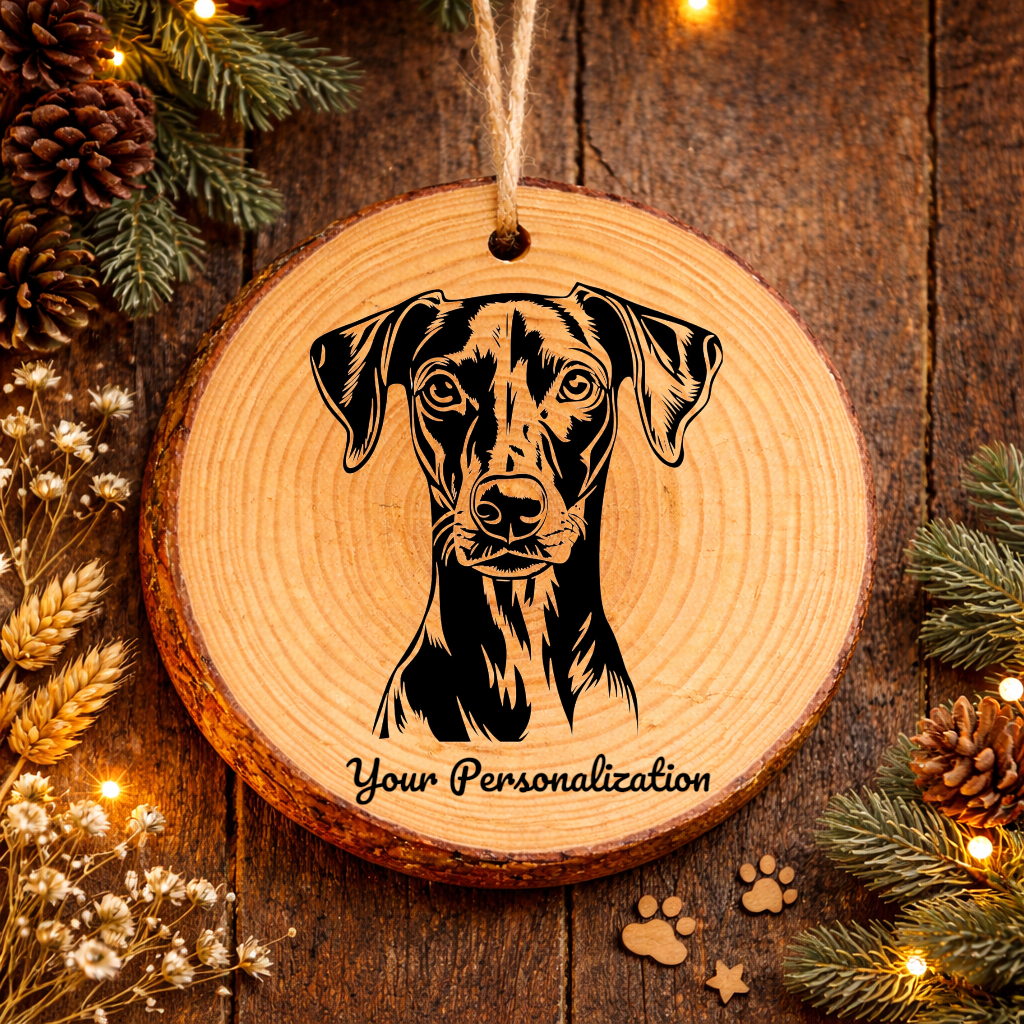 Sloughi Dog Ornament – Rustic Wooden Keepsake