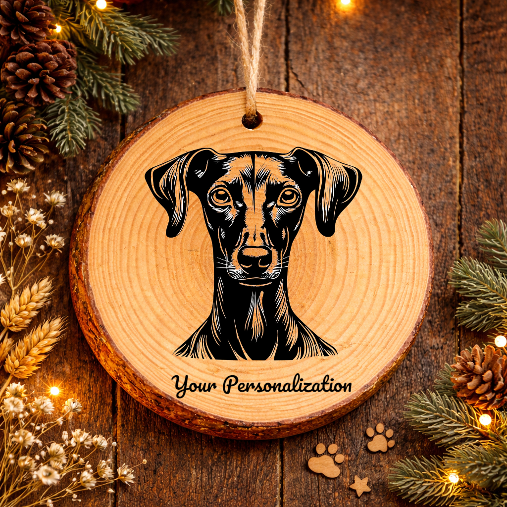 Sloughi Dog Ornament – Rustic Wooden Keepsake