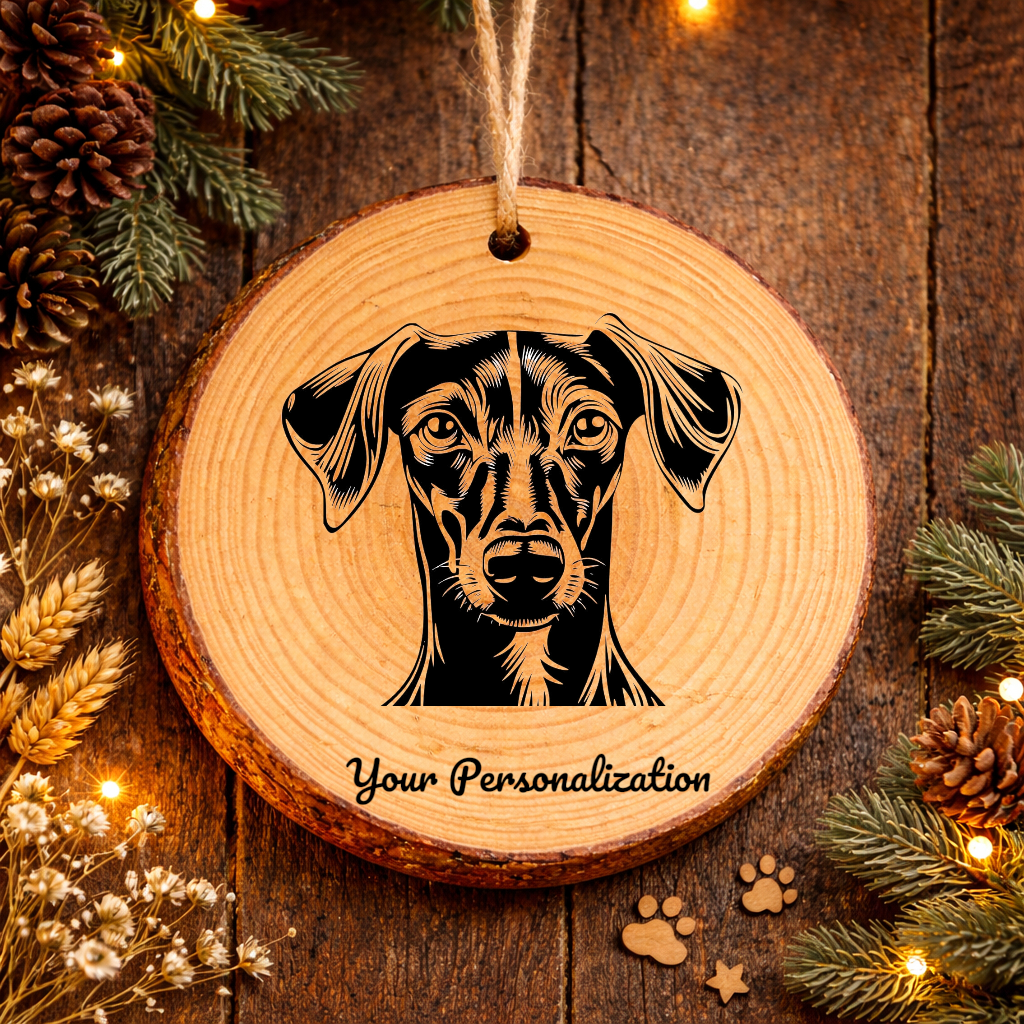 Sloughi Dog Ornament – Rustic Wooden Keepsake