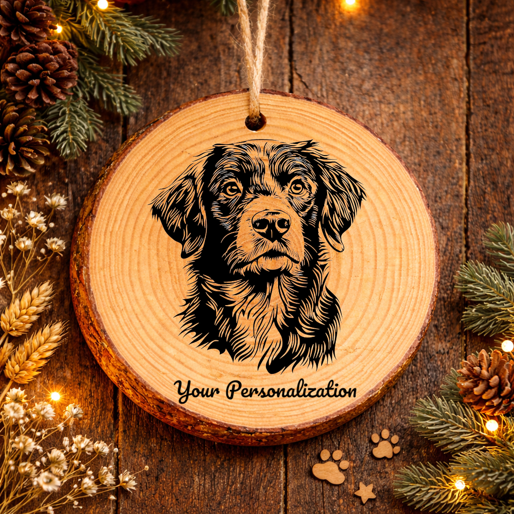 Small Munsterlander Dog Ornament – Rustic Wooden Keepsake