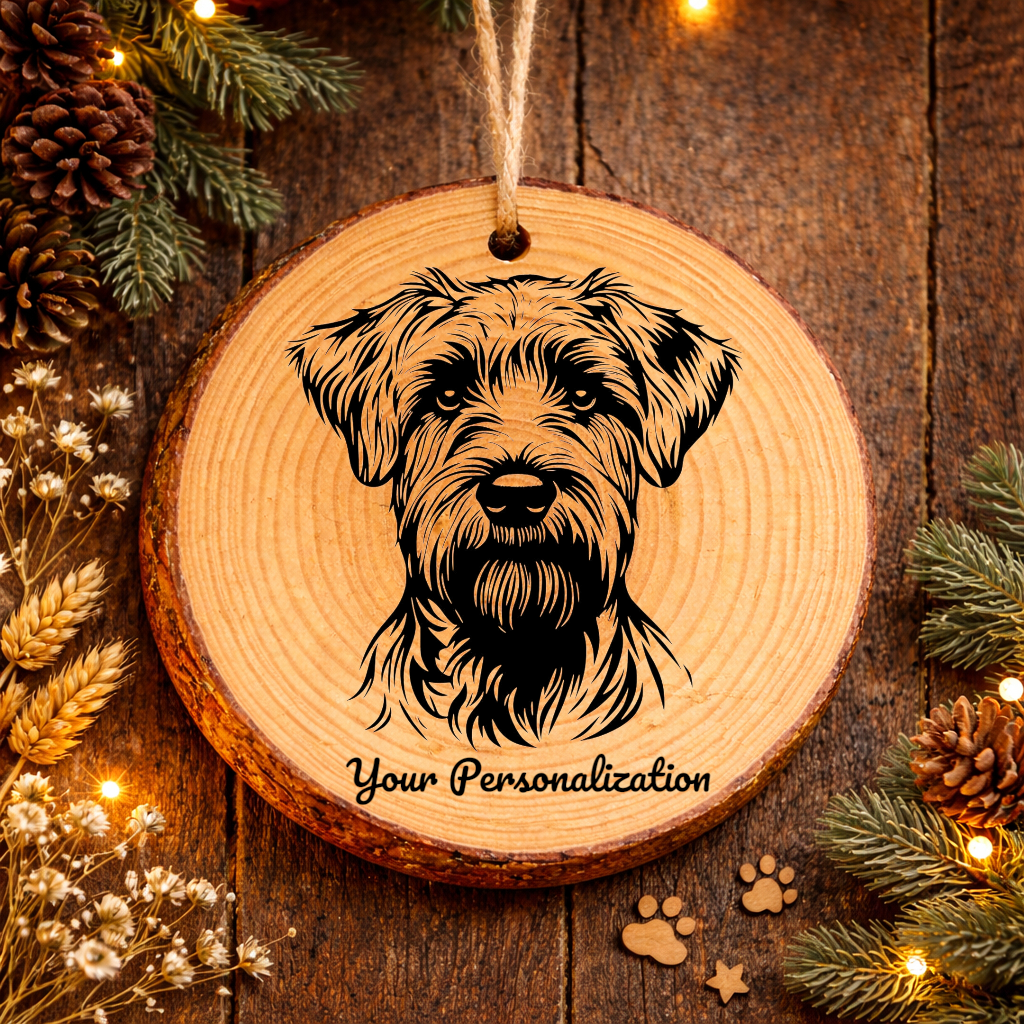 Soft Coated Wheaten Terrier Dog Ornament – Rustic Wooden Keepsake