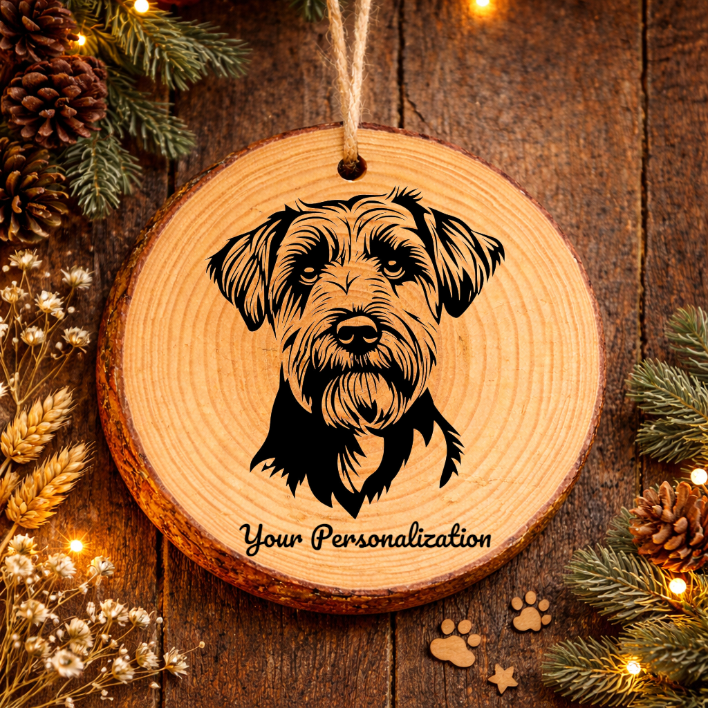 Soft Coated Wheaten Terrier Dog Ornament – Rustic Wooden Keepsake