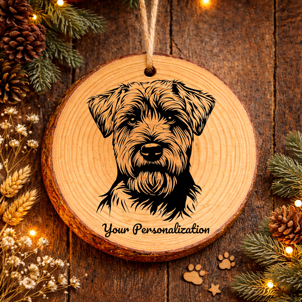 Soft Coated Wheaten Terrier Dog Ornament – Rustic Wooden Keepsake