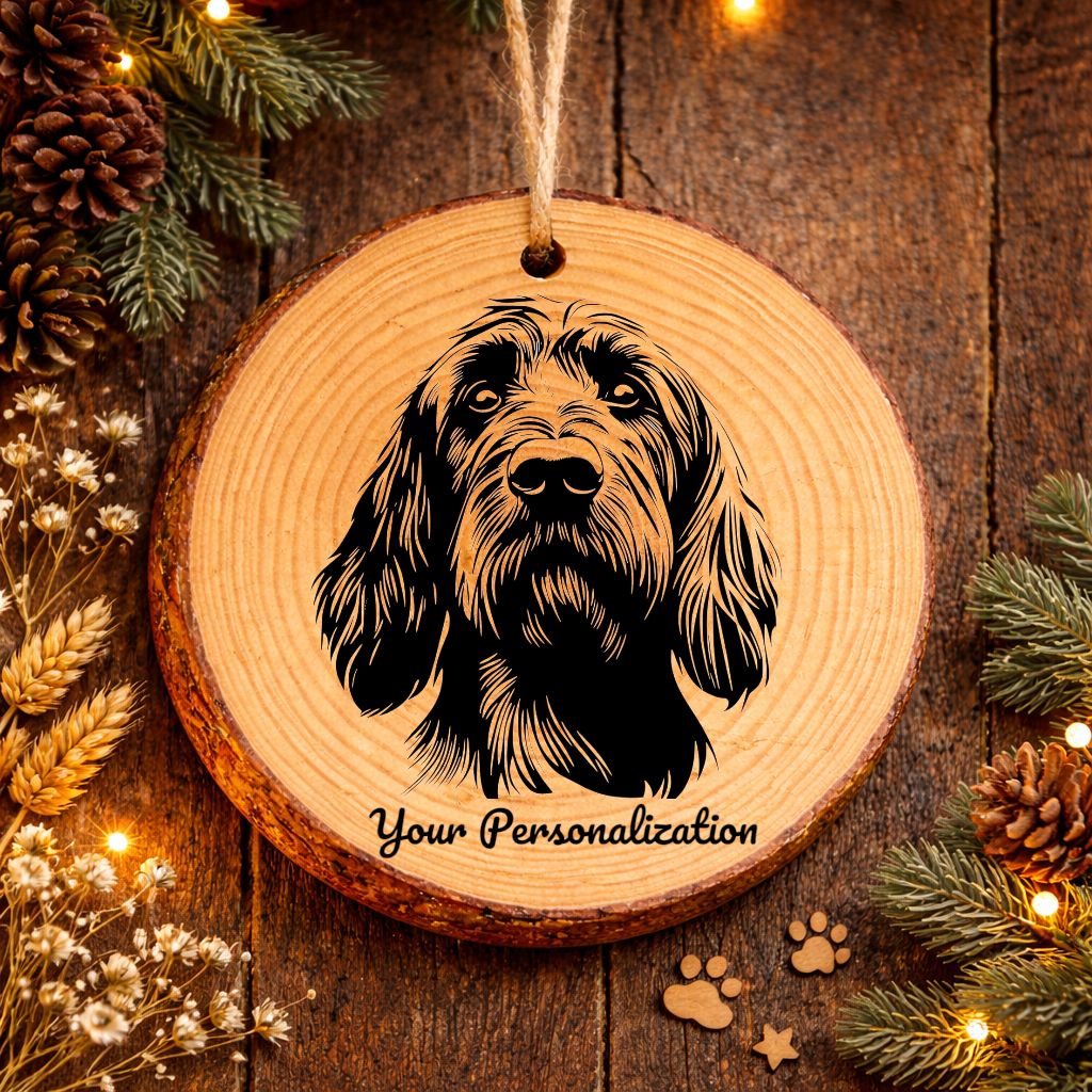 Spinone Italiano Dog Ornament – Rustic Wooden Keepsake