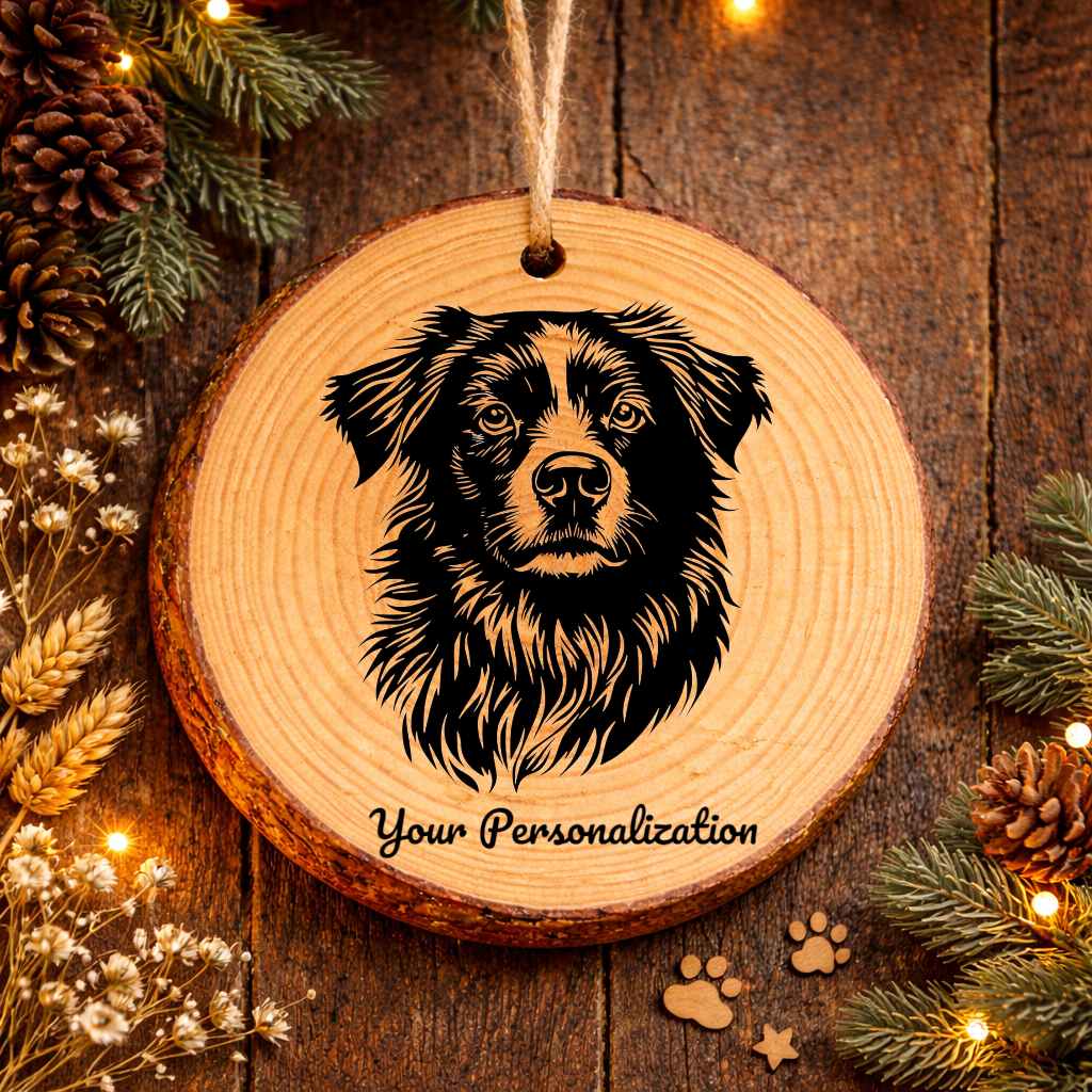 Stabyhoun Dog Ornament – Rustic Wooden Keepsake