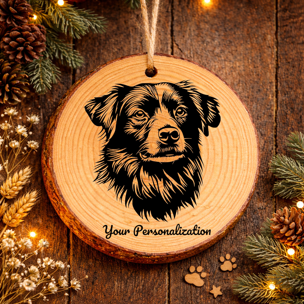 Stabyhoun Dog Ornament – Rustic Wooden Keepsake
