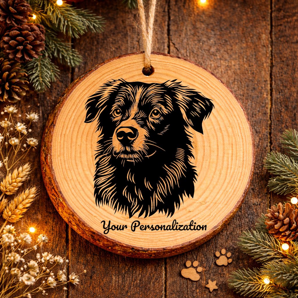 Stabyhoun Dog Ornament – Rustic Wooden Keepsake