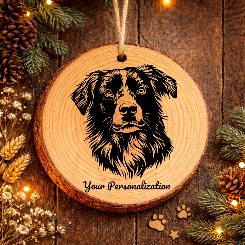 Stabyhoun Dog Ornament – Rustic Wooden Keepsake