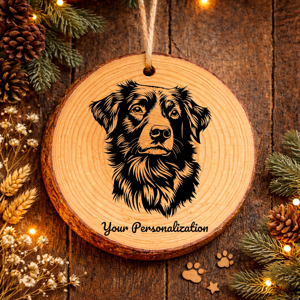 Stabyhoun Dog Ornament – Rustic Wooden Keepsake