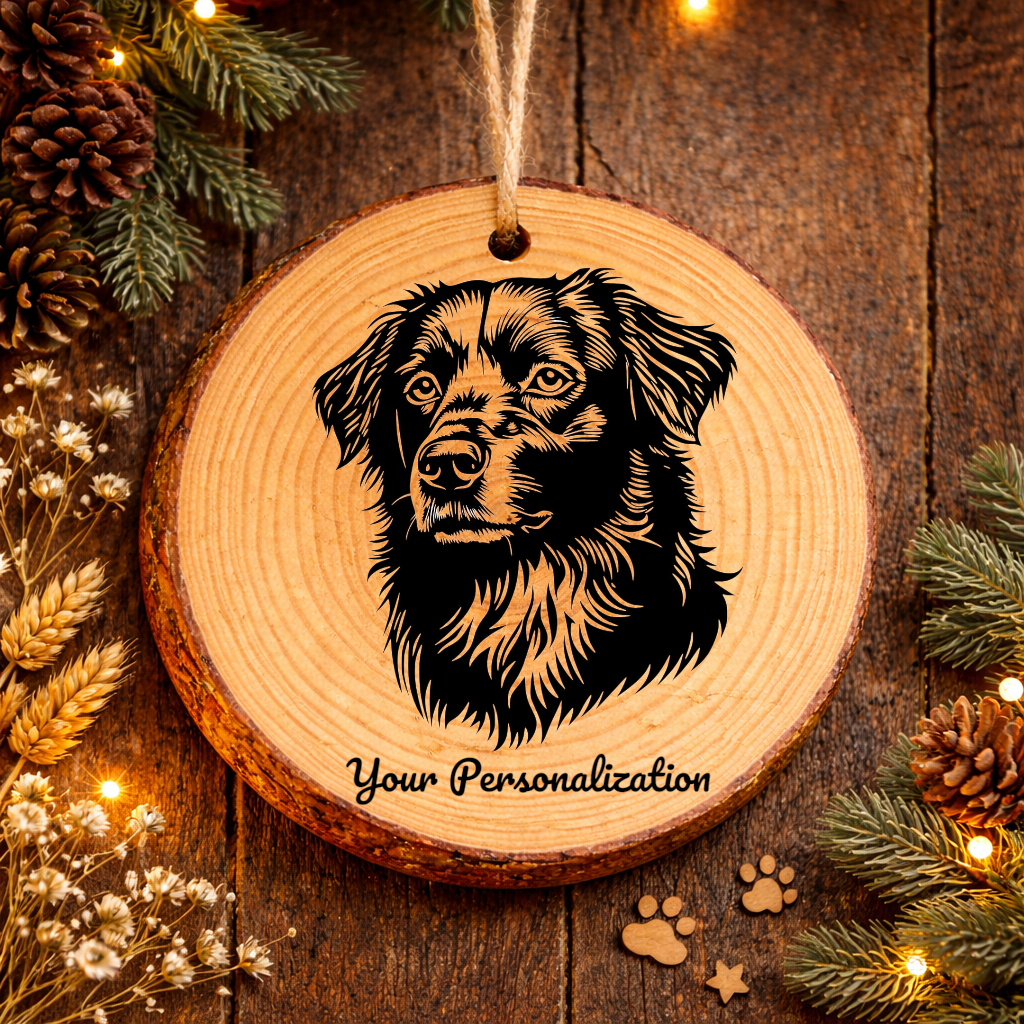 Stabyhoun Dog Ornament – Rustic Wooden Keepsake