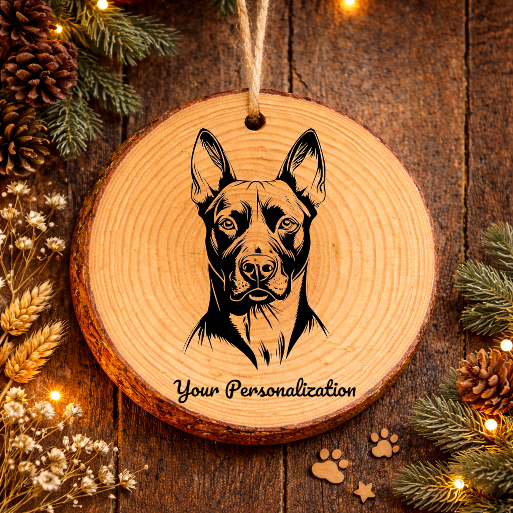 Taiwan Dog Dog Ornament – Rustic Wooden Keepsake