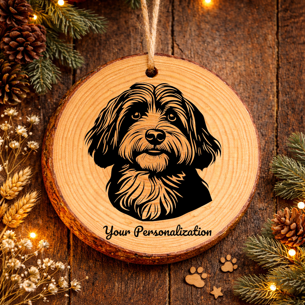 Tibetan Terrier Dog Ornament – Rustic Wooden Keepsake