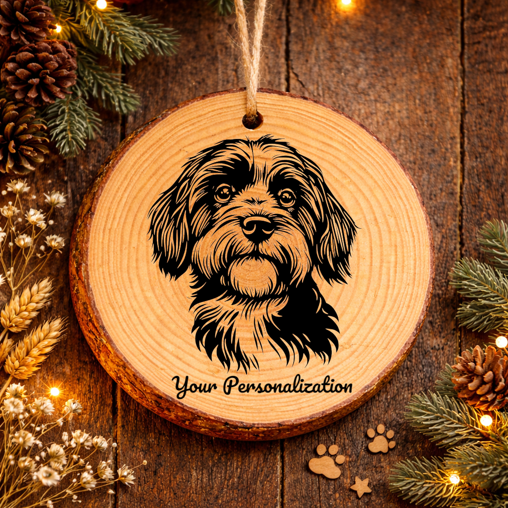 Tibetan Terrier Dog Ornament – Rustic Wooden Keepsake