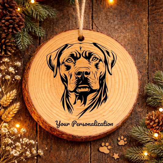 Tosa Inu Dog Ornament – Rustic Wooden Keepsake