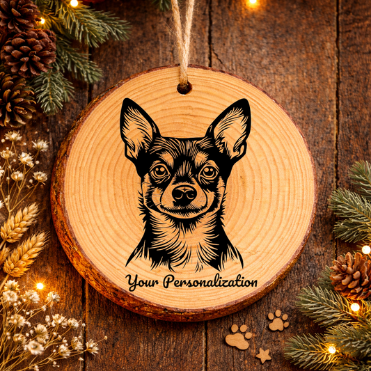 Toy Fox Terrier Dog Ornament – Rustic Wooden Keepsake