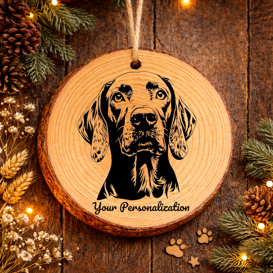 Weimaraner Dog Ornament – Rustic Wooden Keepsake