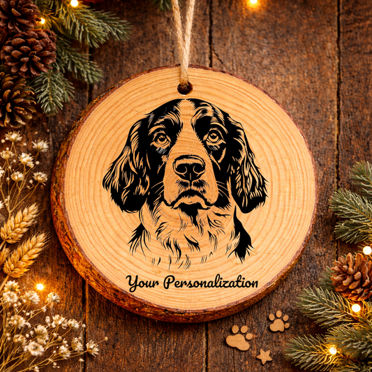 Welsh Springer Spaniel Dog Ornament – Rustic Wooden Keepsake