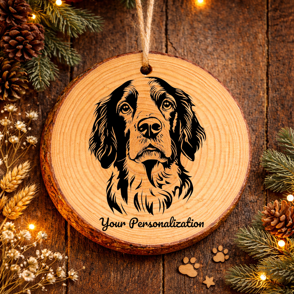 Welsh Springer Spaniel Dog Ornament – Rustic Wooden Keepsake