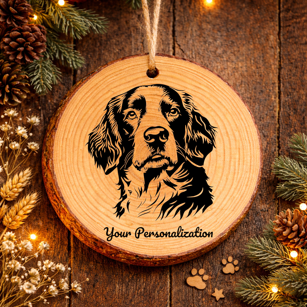 Welsh Springer Spaniel Dog Ornament – Rustic Wooden Keepsake