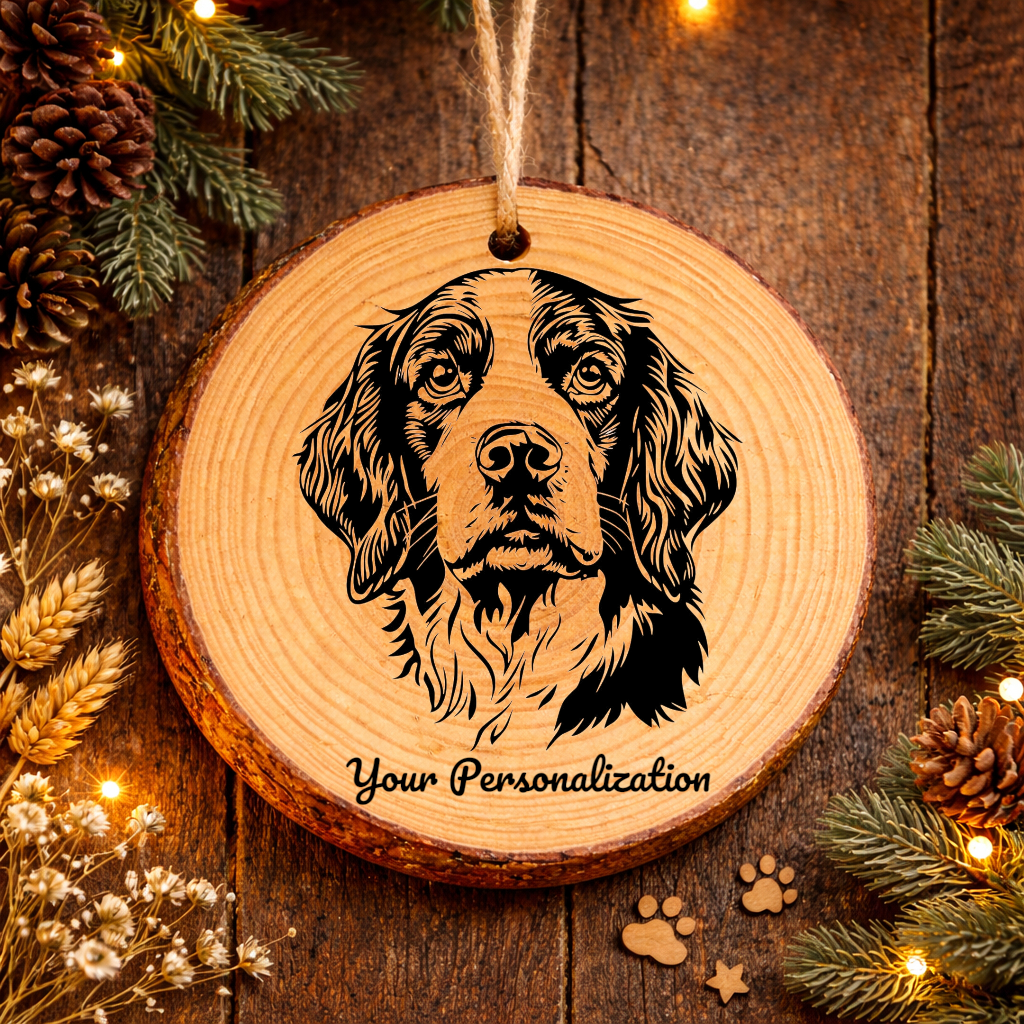 Welsh Springer Spaniel Dog Ornament – Rustic Wooden Keepsake