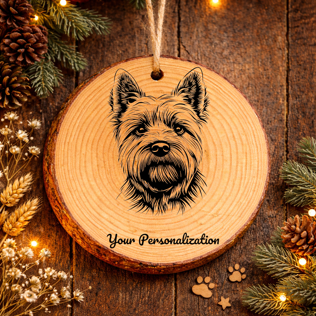 West Highland White Terrier Dog Ornament – Rustic Wooden Keepsake