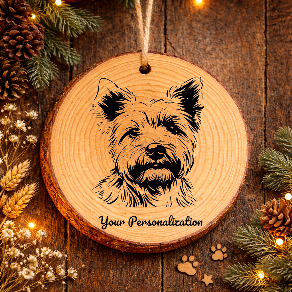 West Highland White Terrier Dog Ornament – Rustic Wooden Keepsake