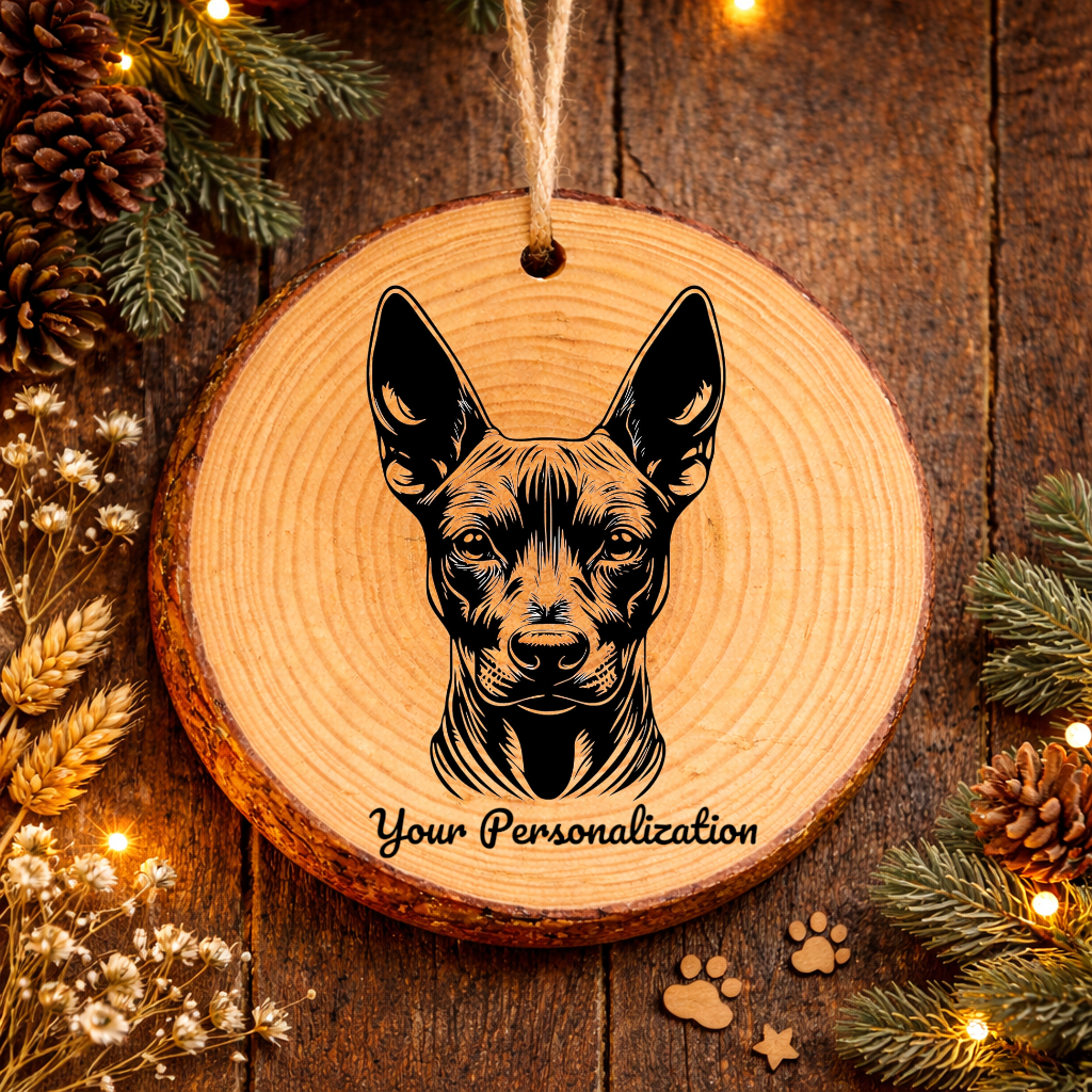 Xoloitzcuintli Dog Ornament – Rustic Wooden Keepsake