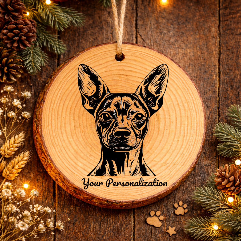 Xoloitzcuintli Dog Ornament – Rustic Wooden Keepsake
