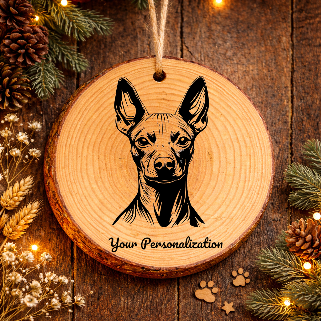 Xoloitzcuintli Dog Ornament – Rustic Wooden Keepsake