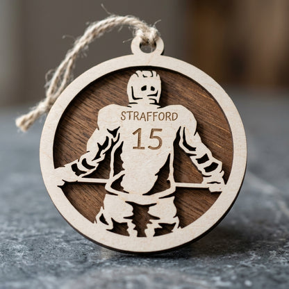 Ice Hockey Layered Ornament - Male or Female Versions available