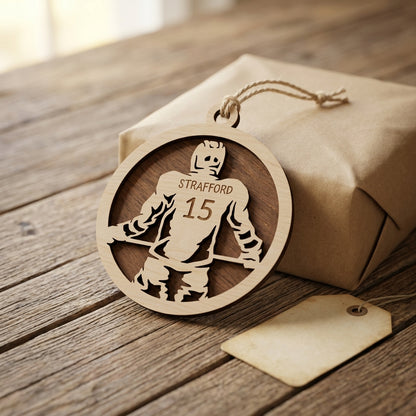 Ice Hockey Layered Ornament - Male or Female Versions available