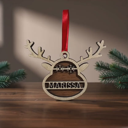 Personalized Reindeer Name Ornament