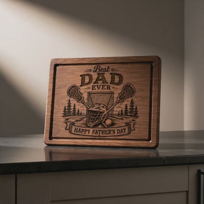 Best Dad Fathers Day Camping Theme Cutting Board